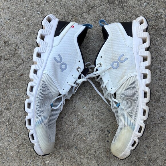 On Cloud Shoe Mens 11.5 White Cloud Walking Running Casual Sneaker - Picture 3 of 7